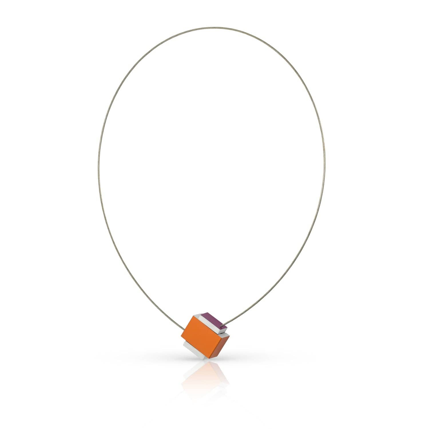 Halskette JUNA Orange Lila | C288OP