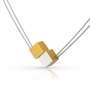 Collier twee kubussen C17G