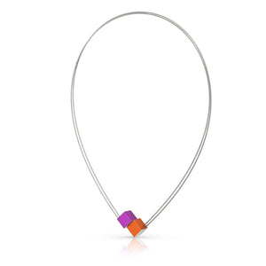 Collier twee kubussen C17OP