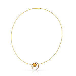 Ketting DONNA Goudkleur Ring met kogeltje | C278G