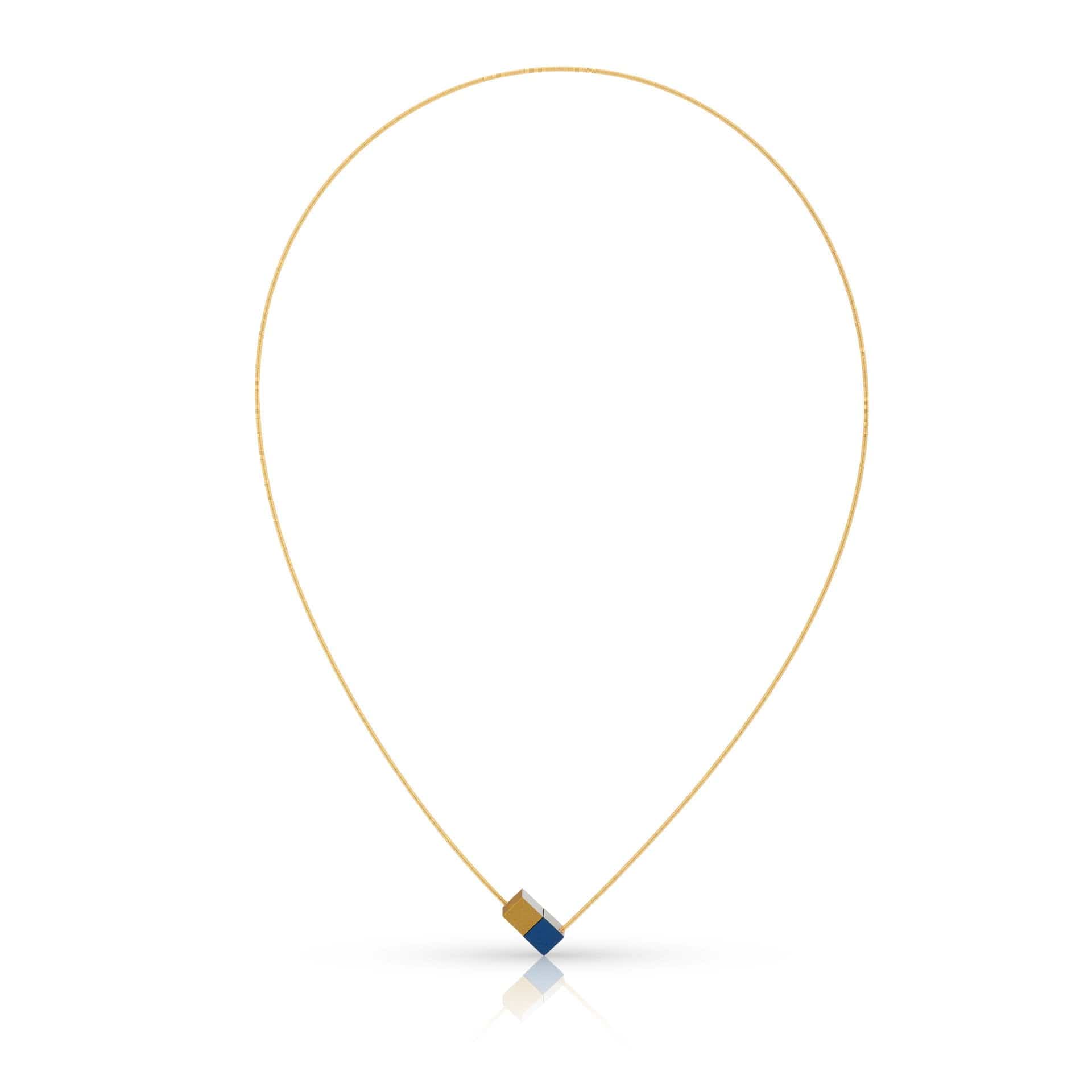 Ketting KAAT Blauw|Goudkleur | CG205BG