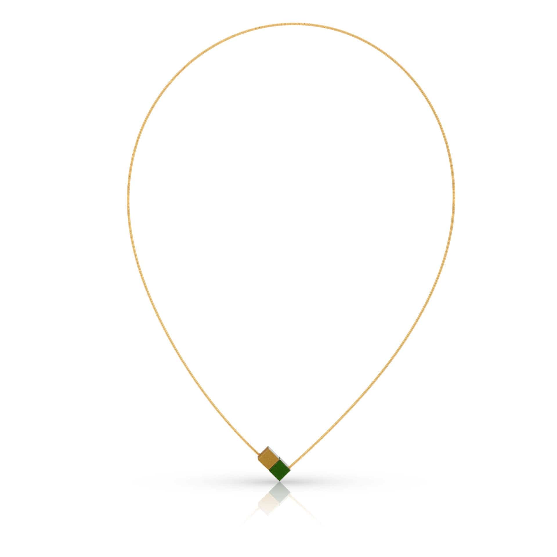 Ketting KAAT Groen|Goudkleur | CG205GRG