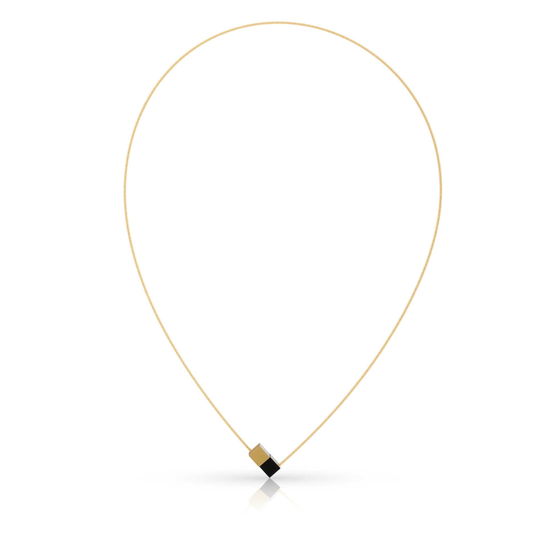 Ketting KAAT Zwart|Goudkleur | CG205ZG