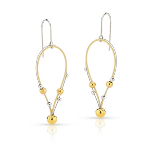 Oorhanger speelse bolletjes Bicolor O269BI