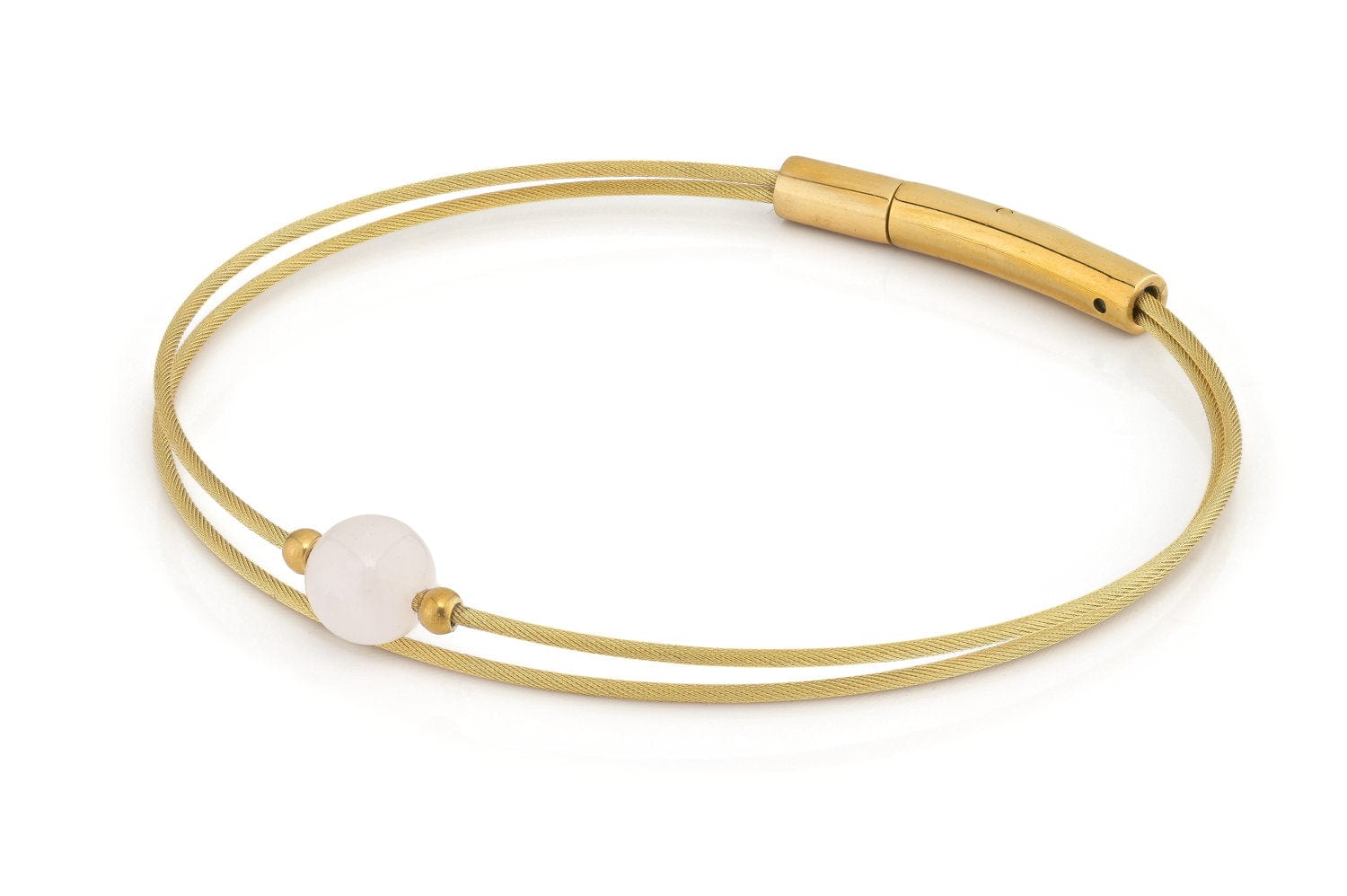 Thinking of You edelsteen armband Rozenkwarts goudkleur