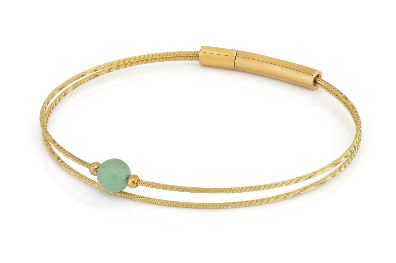 Thinking of You edelsteen armband Aventurijn goudkleur