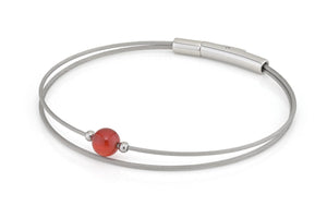 Thinking of You edelsteen armband Carneool zilverkleur