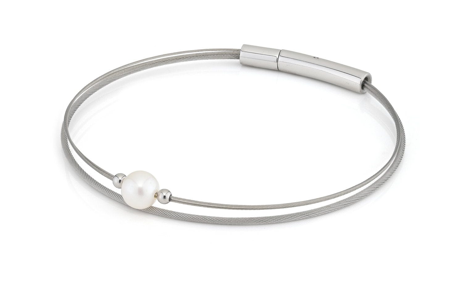Thinking of You edelsteen armband Parel zilverkleur