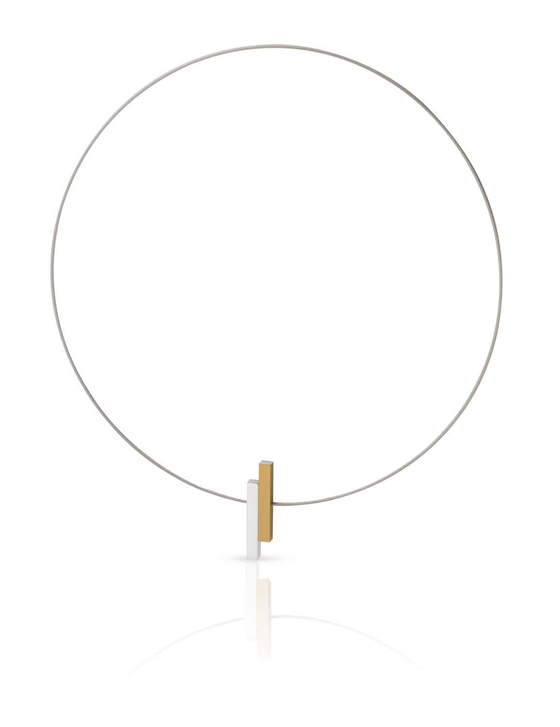 Halskette Einfache Stäbe Gold|Gelb C116G