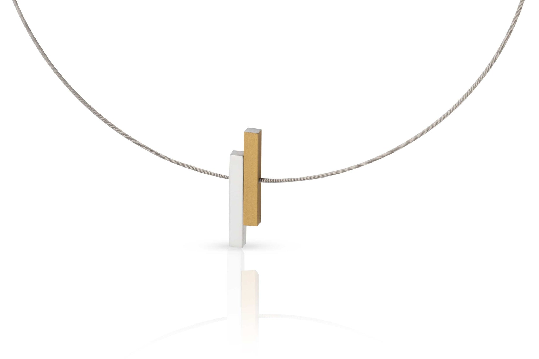 Halskette Einfache Stäbe Gold|Gelb C116G