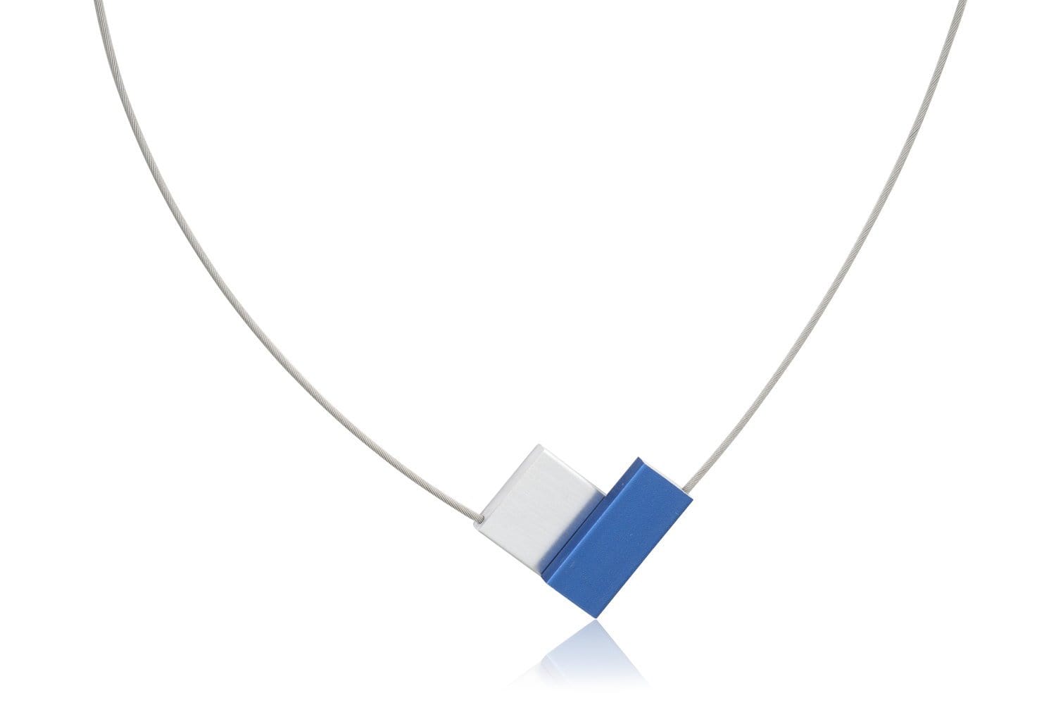 Halskette V-Form Blau C150B