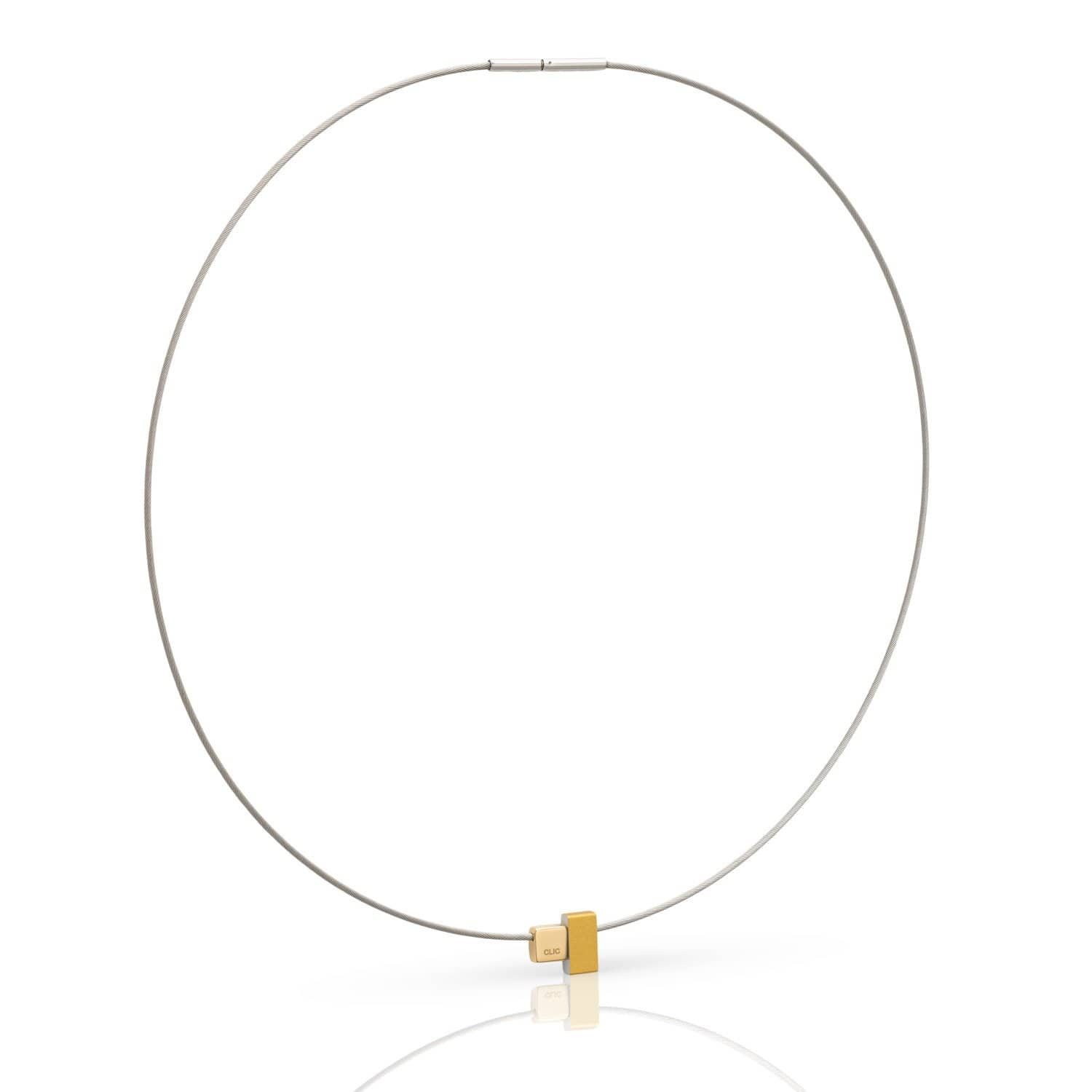 Halskette aus farbigen Rechtecken Gold|Gelb C235G