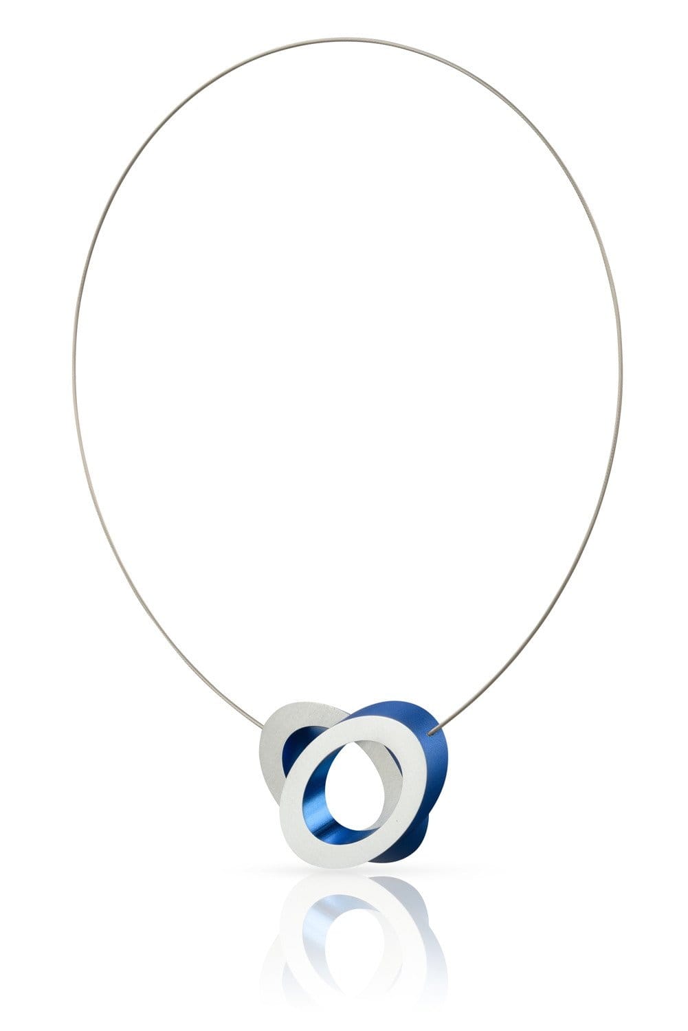 Halskette Ovale übereinander C70 Blau