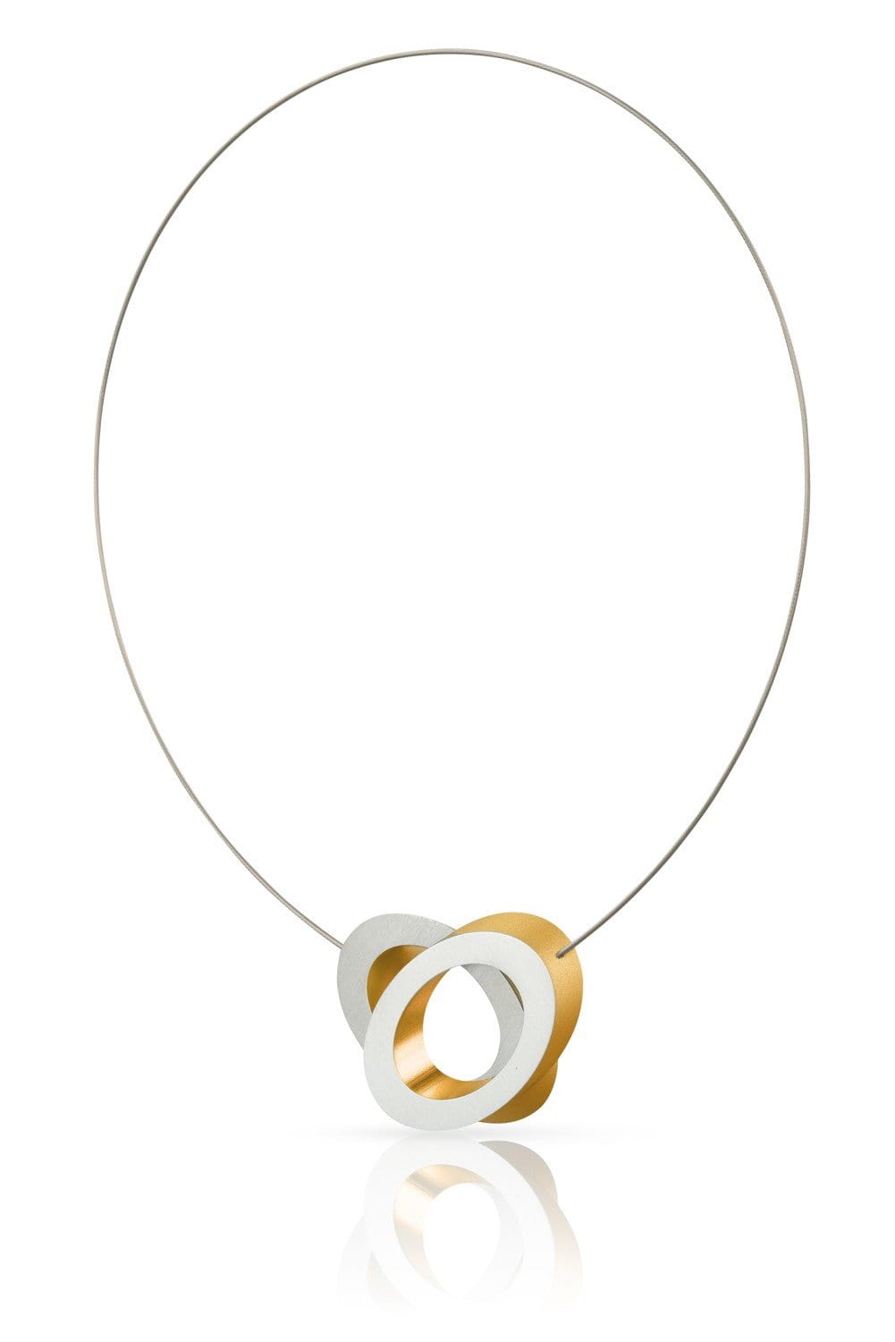 Halskette Ovale übereinander C70 Gold/Gelb