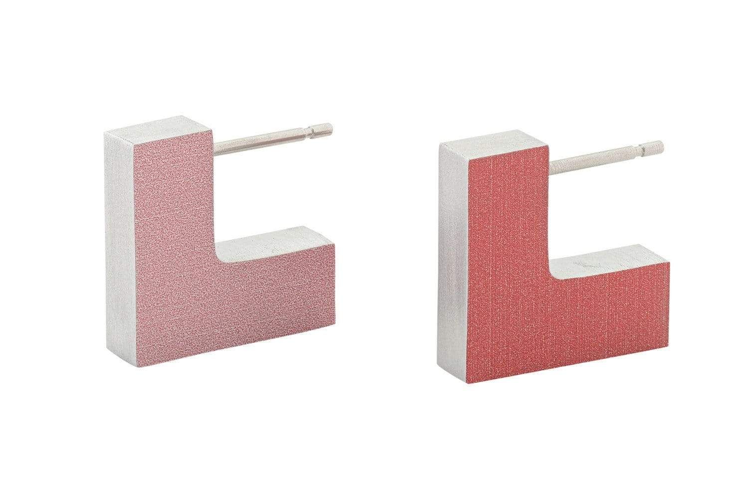 Oorsteker Vierkant creool Rood Roze O35R